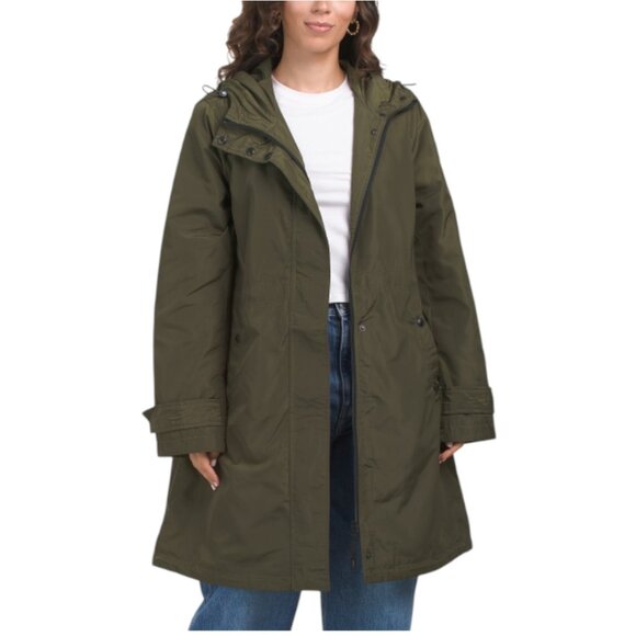 SAM EDELMAN Rain Anorak With Wide Hood - Picture 1 of 2